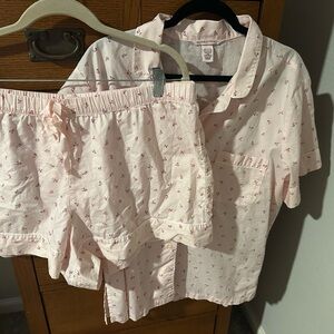 Victoria's Secret Light Pink Floral Pajama Set